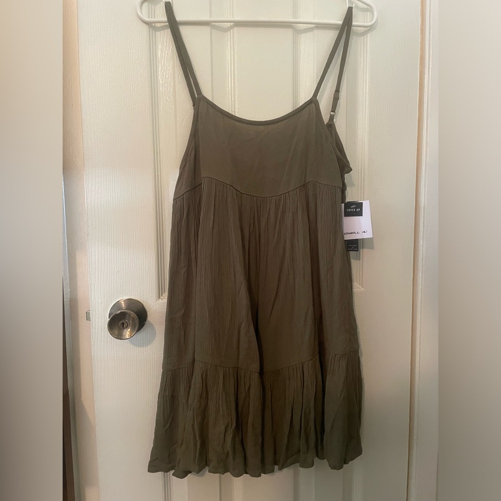 NWT O’Neill Olive Green Babydoll Dress